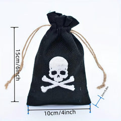 Mini Cartoon Halloween Pattern Pouch Drawstring Candy Bag