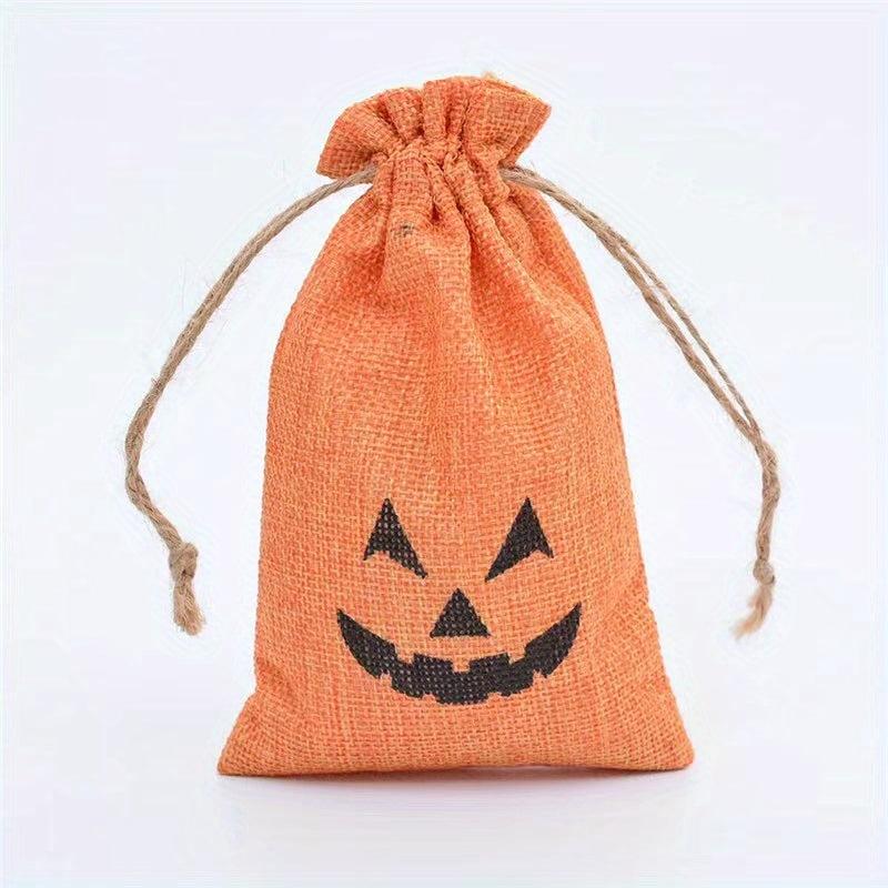 Mini Cartoon Halloween Pattern Pouch Drawstring Candy Bag