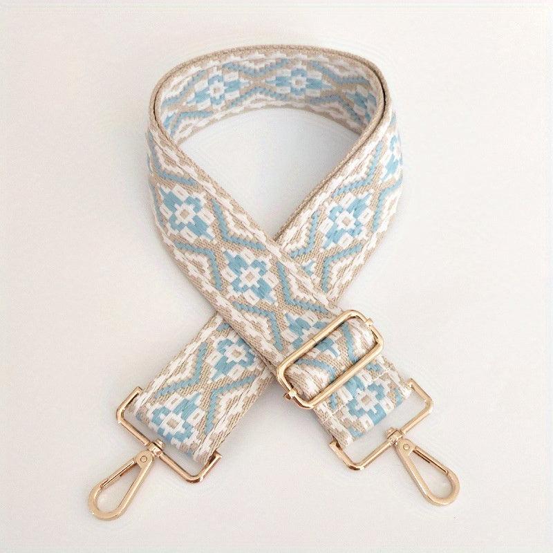 Ethnic Style Wide Shoulder Strap for Bag Nylon Adjustable Replacement Belt