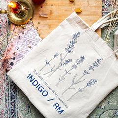 Floral Pattern Canvas Shopping Bag Letter Print Shoulder Tote Bag