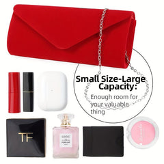 Velvet Envelope Clutch Evening Dinner Purse Formal Banquet Handbag