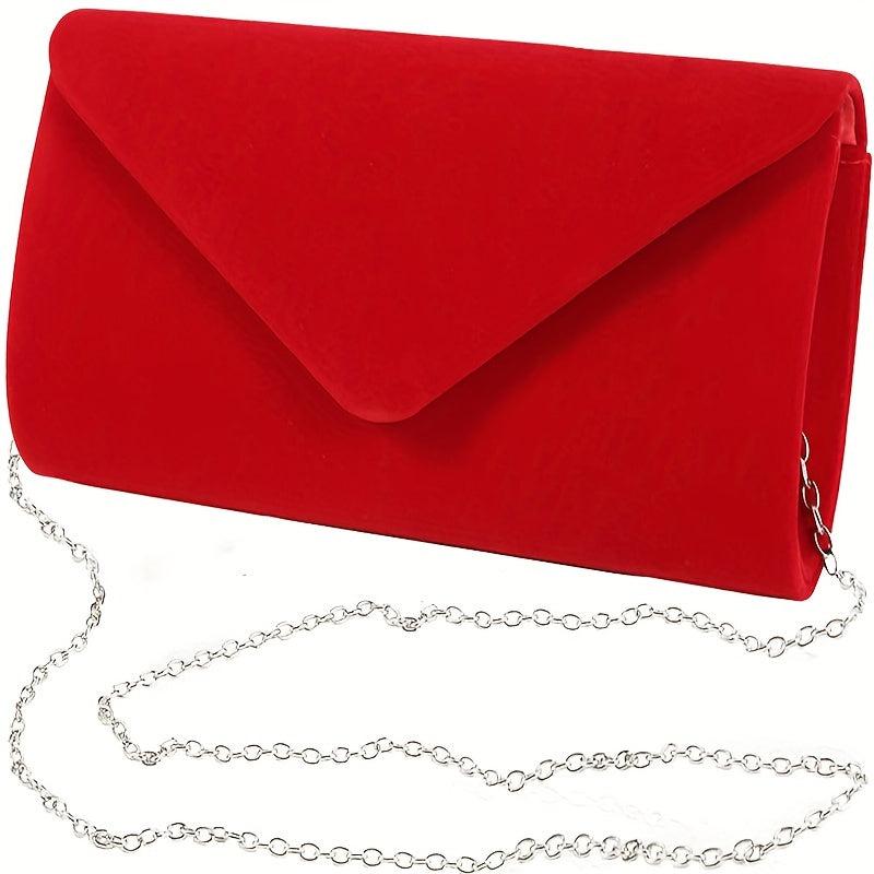 Velvet Envelope Clutch Evening Dinner Purse Formal Banquet Handbag