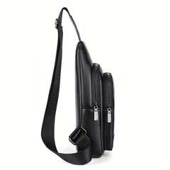 Men's Crossbody Bag with Earphone Hole Large Capacity Shoulder Bag