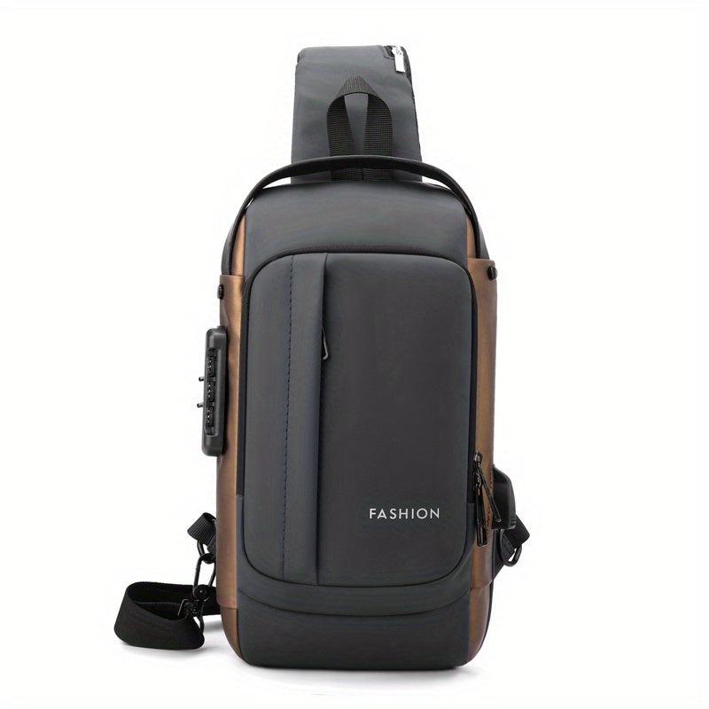 Men's Anti Theft Sling Bag USB Charging Lightweight Chest Bag