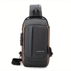 Men's Anti Theft Sling Bag USB Charging Lightweight Chest Bag