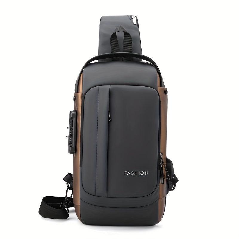 Men's Anti Theft Sling Bag USB Charging Lightweight Chest Bag