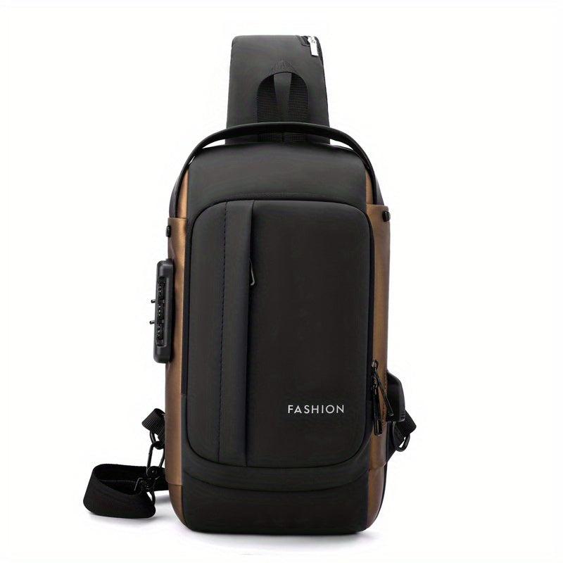 Men's Anti Theft Sling Bag USB Charging Lightweight Chest Bag