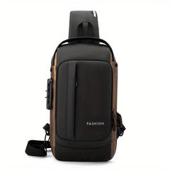 Men's Anti Theft Sling Bag USB Charging Lightweight Chest Bag