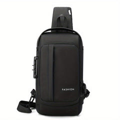 Men's Anti Theft Sling Bag USB Charging Lightweight Chest Bag