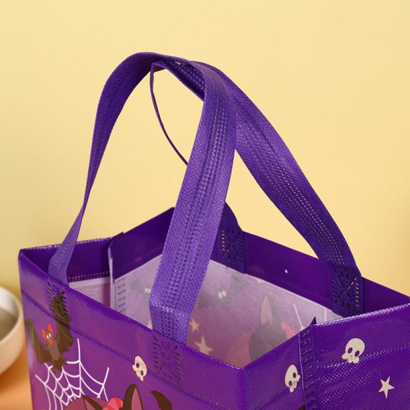 4 Pcs Halloween Pattern Storage Handbags Lightweight Candy Storage Bags