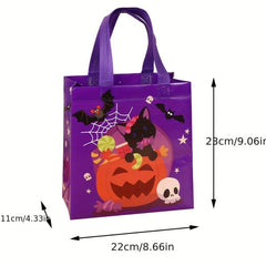 4 Pcs Halloween Pattern Storage Handbags Lightweight Candy Storage Bags