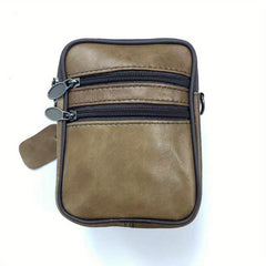 Men's Leather Shoulder Bag Small Vertical Satchel Waist Bag