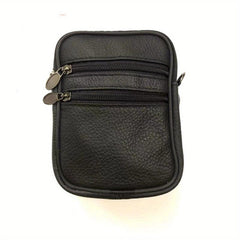 Men's Leather Shoulder Bag Small Vertical Satchel Waist Bag