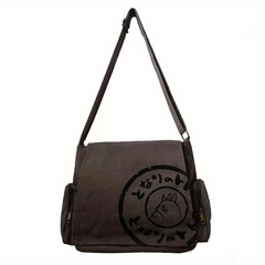 Men's Large Crossbody Bag Canvas Shoulder Bag Anime Character Pattern Messenger