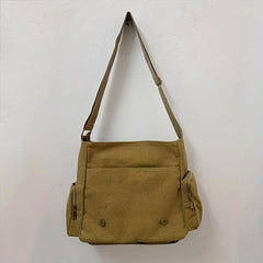 Men's Large Crossbody Bag Canvas Shoulder Bag Anime Character Pattern Messenger