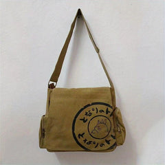 Men's Large Crossbody Bag Canvas Shoulder Bag Anime Character Pattern Messenger