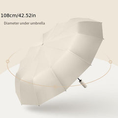 12 Ribs Strong Auto-Fold Umbrella Rain/Shine Use