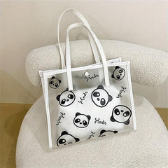 2pcs Panda Clear Crossbody Bag Set PVC Classic Tote Bag
