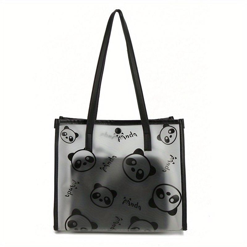 2pcs Panda Clear Crossbody Bag Set PVC Classic Tote Bag