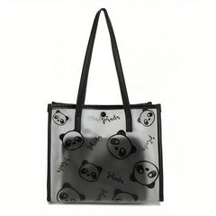 2pcs Panda Clear Crossbody Bag Set PVC Classic Tote Bag