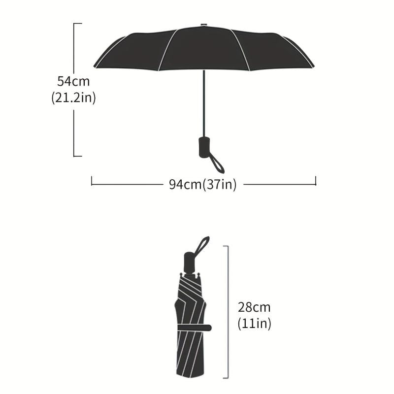 Transparent Auto 3-fold Umbrella
