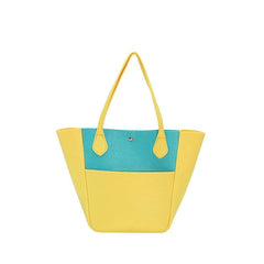 Large Colorblock Tote Bag Women's Shoulder Handbag