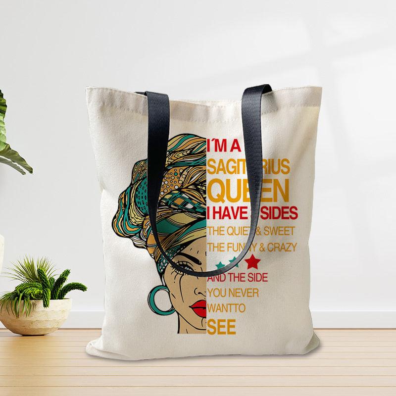 Beauty Printed Large Capacity Canvas Tote Bag Lightweight Shoulder Bag