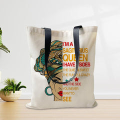 Beauty Printed Large Capacity Canvas Tote Bag Lightweight Shoulder Bag