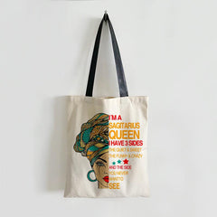 Beauty Printed Large Capacity Canvas Tote Bag Lightweight Shoulder Bag