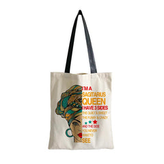 Beauty Printed Large Capacity Canvas Tote Bag Lightweight Shoulder Bag