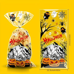 20 Pcs Small Transparent Candy Bags Halloween Cookies Storage Plastic Bags
