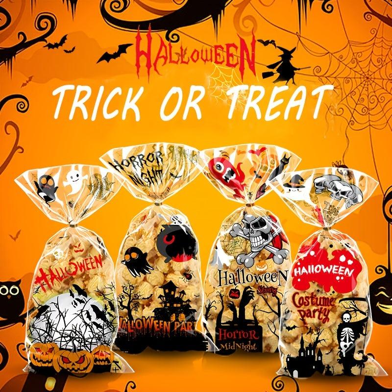 20 Pcs Small Transparent Candy Bags Halloween Cookies Storage Plastic Bags