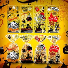 20 Pcs Small Transparent Candy Bags Halloween Cookies Storage Plastic Bags