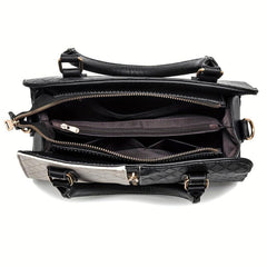 Classic Top Handle Crossbody Bag PU Shoulder Satchel Purse