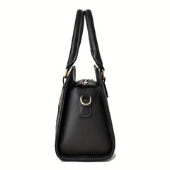 Classic Top Handle Crossbody Bag PU Shoulder Satchel Purse
