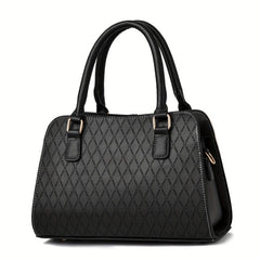 Classic Top Handle Crossbody Bag PU Shoulder Satchel Purse