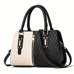 Classic Top Handle Crossbody Bag PU Shoulder Satchel Purse