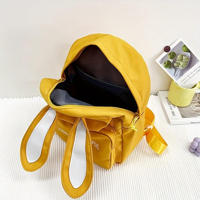 Cartoon Rabbit Ears Nylon School Bag Large Capacity Backpack