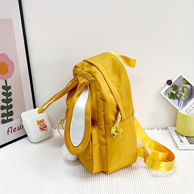 Cartoon Rabbit Ears Nylon School Bag Large Capacity Backpack