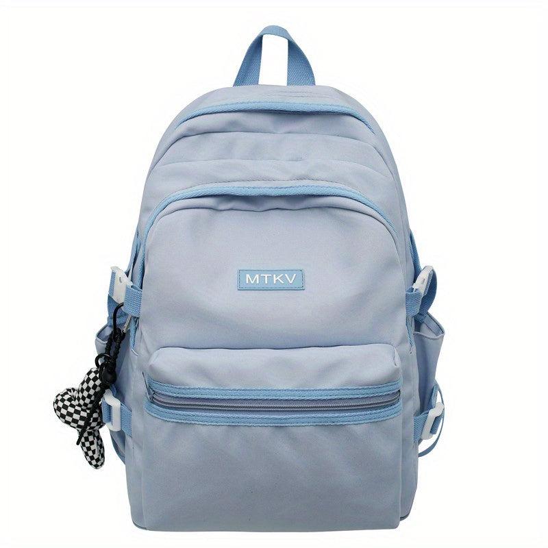 Casual Backpack Large Capacity Men's And Women's Backpack with Pendant