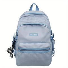 Casual Backpack Large Capacity Men's And Women's Backpack with Pendant