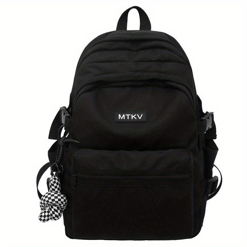 Casual Backpack Large Capacity Men's And Women's Backpack with Pendant