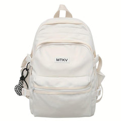 Casual Backpack Large Capacity Men's And Women's Backpack with Pendant