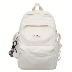 Casual Backpack Large Capacity Men's And Women's Backpack with Pendant