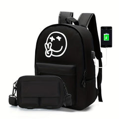 2pcs Lightweight Travel Backpacks Large Capacity Casual Backpack School Bag