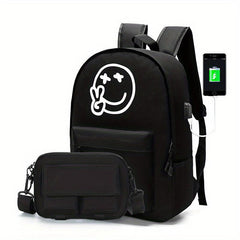 2pcs Lightweight Travel Backpacks Large Capacity Casual Backpack School Bag