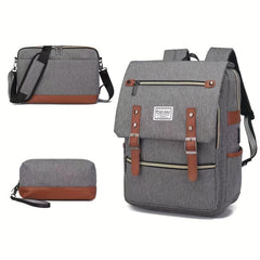 Men's USB Rechargeable Backpack Travel Computer Bag