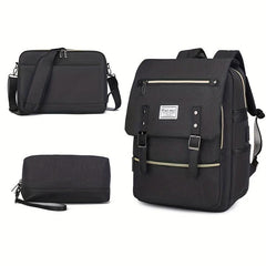 Men's USB Rechargeable Backpack Travel Computer Bag
