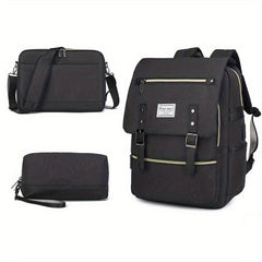 Men's USB Rechargeable Backpack Travel Computer Bag