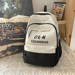 Contrast Backpack for Students High School College Travel